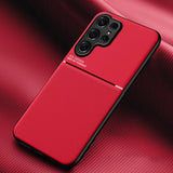 Leather Frosted Magnetic Phone Case For Samsung