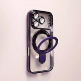 Luxury Plating Magnetic Bracket Phone Case For iPhone