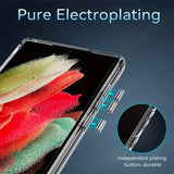 Clear Mobile Phone Case Metal Stand Case for Samsung