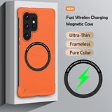 Luxury Ultra Slim Magnetic Frameless Solid Color Phone Case for Samsung