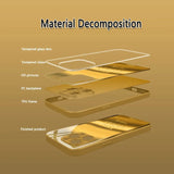 Gold Bullion Pattern Gold Metallic Paint Glass Phone Case For iPhone