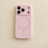 Magnetic Solid Color Silicone Case For iPhone