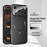 Plating Magnetic  Heat Dissipation Breathable Case For iPhone