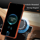 Natural Cowhide Lychee Leather Magnetic Case for Samsung