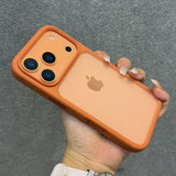Luxury Orange Matte Transparent Phone Case For iPhone