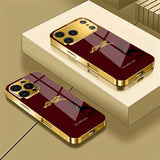 Jinbao Black Deer Wine Red Shockproof Phone Case For iPhone