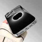 Simple Black White Style For Apple Pattern Electroplated Case For iPhone