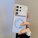 360° Rotating Stand MagSafe Magnetic Phone Case For Samsung