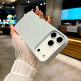 Bright Fluorescent Liquid Silicone Soft Case For iPhone