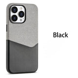 Double Leather Microfiber Flocked Magnetic Phone Case For iPhone