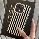 Colorful Striped Minimalist INS Couple Case For iPhone