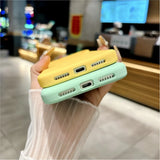 Bright Fluorescent Liquid Silicone Soft Case For iPhone