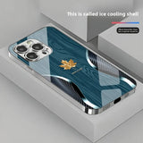 Gold Maple Leaf Plating Case For iPhone