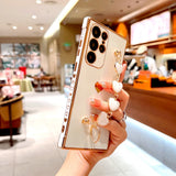 Plating Love Heart Bracelet Case For Samsung Galaxy