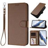 Solid Color Magnetic Flip Wallet Leather Case For iPhone