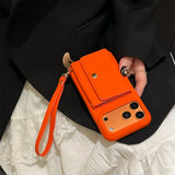 Retro Card Slot Pocket Wallet Card Bag Holder Case For iPhone