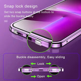 Double Sided HD Glass Metal Frame Case For iPhone