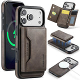 2 in 1 Magnetic Leather Wallet Case for iPhone