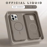 Magnetic Shockproof Silicone Wireless Charge Phone Case for iPhone