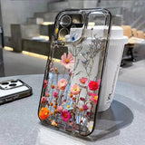 Flower Shockproof Transparent  Case For iPhone