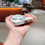 Plating Love Heart Magnetic Bracket Holder Case For Samsung