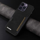 Retro Card Holder Wallet PU Leather Phone Case for iPhone