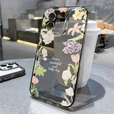 Flower Shockproof Transparent  Case For iPhone