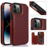 Luxury Retro Wallet Leather Case For iPhone