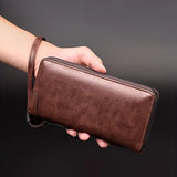 Men's Long Zipper Wallet High Quality Pu Leather Wallet