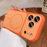 Color-blocking matte magnetic case For iPhone