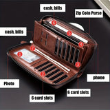 Men's Long Zipper Wallet High Quality Pu Leather Wallet