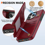 Wallet RFID Blocking Layer Protect Magnetic Flip Leather Case For iPhone