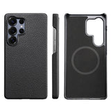 Natural Cowhide Leather Magnetic Case for Samsung