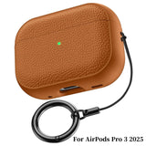 Soft TPU Leather 2025 Capa For AirPods Pro 3 Case With Lanyard