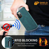 Anti-theft Flip Leather Wallet Case For Iphone