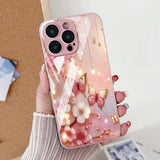 Marble Pattern Tempered Glass Case For iPhone