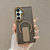 Luxury Matte Folding Magnetic Stand Phone Case For Samsung S26