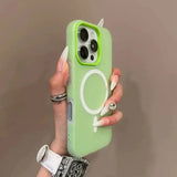 Luxury Candy Magnetic Wireless Charge Matte Phone Case For iPhone