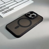Luxury Spiricle Magnetic Camera Protection Matte Case for iPhone