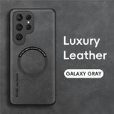 Magnetic Leather Phone Case For Samsung