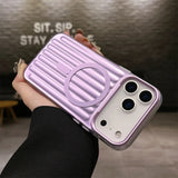 Corrugated Pattern Magnetic Case For iPhone