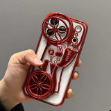 Luxury Transparent Motorcycle Camera Bracket Stand Case for iPhone