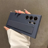 Luxury Ultra-Thin Matte Elastic Silicone Wrist Strap Shockproof Case for Samsung