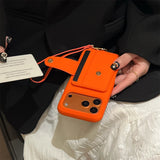 Retro Card Slot Pocket Wallet Card Bag Holder Case For iPhone