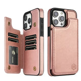 Wallet RFID Blocking Layer Protect Magnetic Flip Leather Case For iPhone