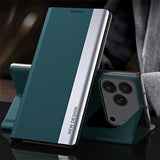 Luxury Plating Leather Flip Case For iPhone