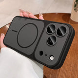 Color-blocking matte magnetic case For iPhone