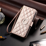 Luxury Leather Flip Wallet Bracket Protect  Case For iPhone