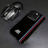 Striped letter M pattern phone case for iPhone