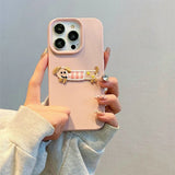Korean Cute 3D Cartoon Embroidery Dog Phone Case For iPhone